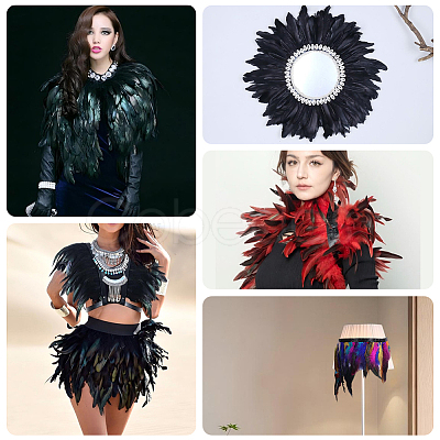 1 Bundle Fashion Feather Cloth Strand Costume Accessories DIY-GF0012-59C-1