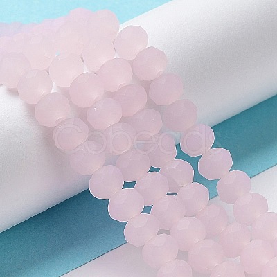 Imitation Jade Solid Color Glass Beads Strands EGLA-A034-J4mm-MD02-1