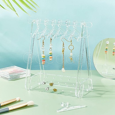 Coat Hanger Removable Acrylic Earring Displays EDIS-PH0001-48-1