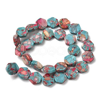 Dyed Synthetic Imperial Jasper Beads Strands G-D337-14mm-A03-1