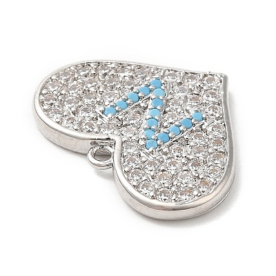 Brass Micro Pave Cubic Zirconia Pendants KK-Q772-10P-1