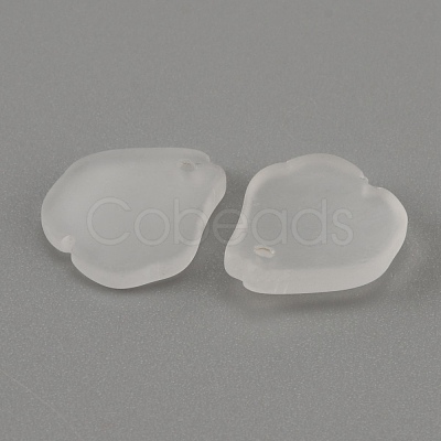 Frosted Glass Pendants GLAA-WH0033-18-1