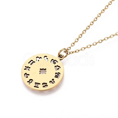 201 Stainless Steel Pendant Necklaces NJEW-T009-JN139-40-2-1