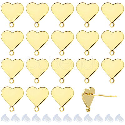 20Pcs Brass Stud Earring Findings KK-SC0006-80-1