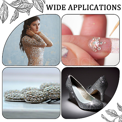 950Pcs Resin Rhinestone Cabochons CRES-WH20004-03D-1