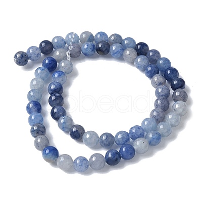 Natural Blue Aventurine(Dyed & Heated) Beads Strands G-U015-8MM-01-1