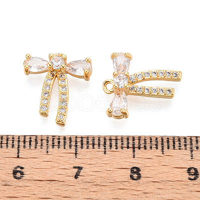 Brass Micro Pave Cubic Zirconia Charms KK-N263-79B-G-1