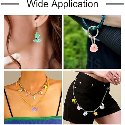 17Pcs 17 Styles Marine Series Resin Pendants RESI-YW0003-29-1