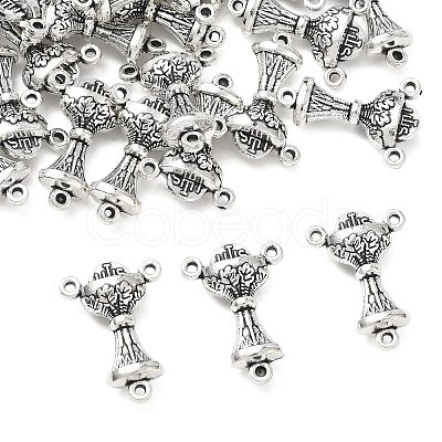 Tibetan Style Zinc Alloy Lantern Chandelier Component Links X-TIBEP-R334-166AS-RS-1