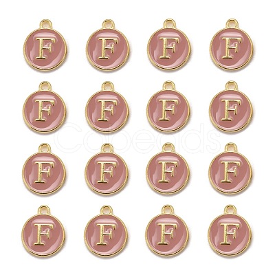 Golden Plated Alloy Enamel Charms ENAM-S118-07F-1
