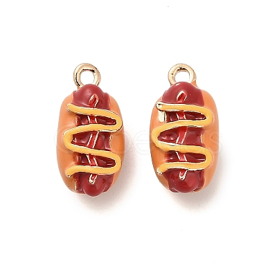 Alloy Enamel Pendants X-PALLOY-R155-01G-07-1