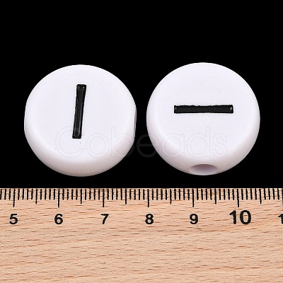 Opaque White Acrylic European Beads AC-CBA3BDD-01I-1