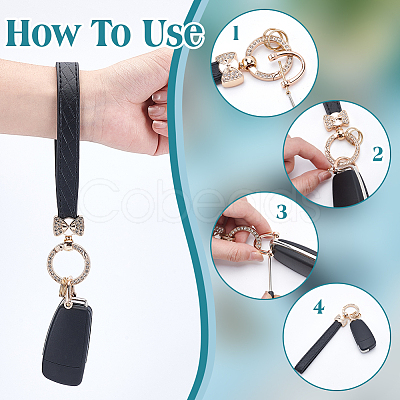 2 Sets 2 Colors PU Leather Bag Straps AJEW-NB0008-79-1