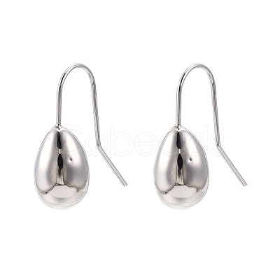 Brass Teardrop Dangle Earrings for Women EJEW-C047-01P-1