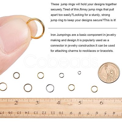 Brass Open Jump Rings KK-PH0034-93-1
