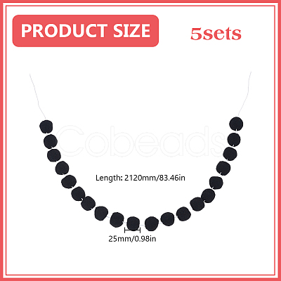 Polyester Felt Ball Hanging Streamer DIY-WH0349-505-1