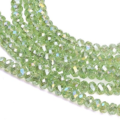 Electroplate Glass Beads Strands GL-CBAA615-02G-1
