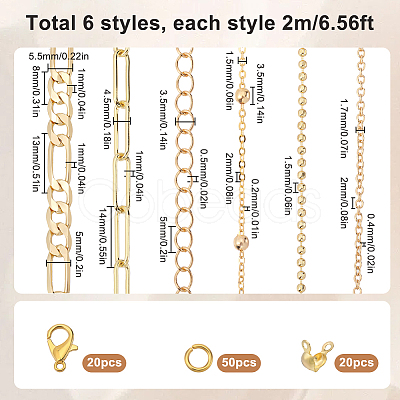 DIY Brass Bracelets & Necklaces Jewelry Making Kits DIY-SC0028-28-1