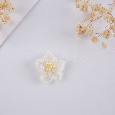 Flower Wool Ornament Accessories AJEW-WH0816-165C-1