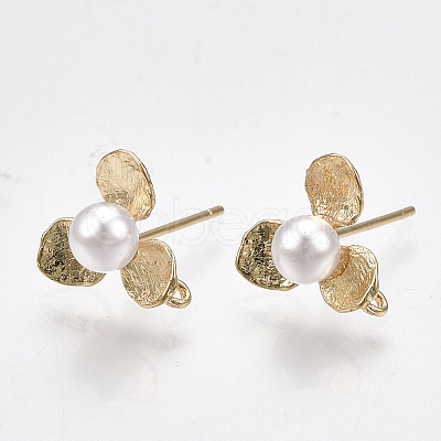 Brass Stud Earring Findings LS-KK-S348-232-1