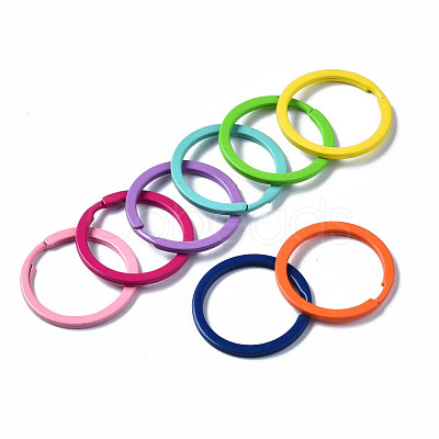 Spray Painted Iron Split Key Rings X-KEYC-S255-003-1