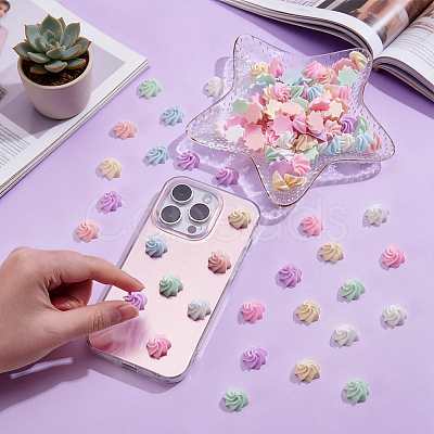 120Pcs Resin Cabochons MRMJ-GA0001-30-1