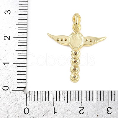 Easter Theme Brass Micro Pave Cubic Zirconia Pendants KK-Z123-04G-1