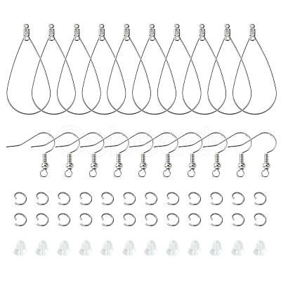 67Pcs 4 Styles 304 Stainless Steel Wire Pendants FIND-FS0002-27-1