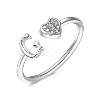 Adjustable Brass Rhinestone Cuff Rings for Women FS-WGEAD33-07-1