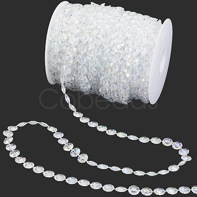 1Roll AB Color Butterfly ABS Plastic Beads Ribbons OCOR-SP0001-24-1