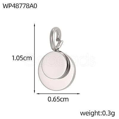 304 Stainless Steel Pendants LS-STAS-OY016-38P-1