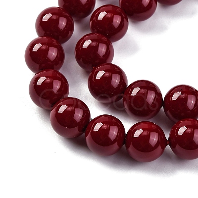 Baking Paint Glass Beads GLAA-Z010-01F-1
