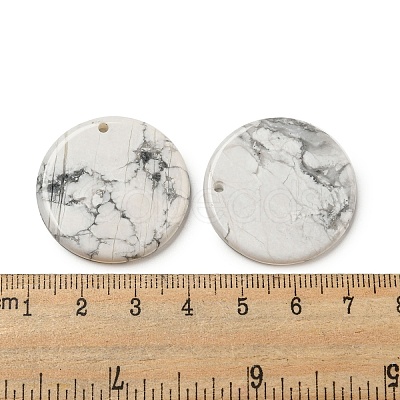 Natural Howlite Pendants G-B071-01D-1-1