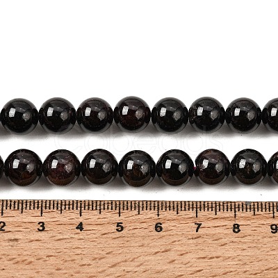 Natural Garnet Gemstone Bead Strands X-G-R263-10mm-1