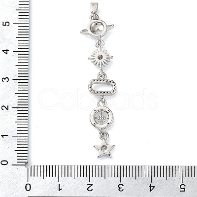 Brass Micro Pave Clear Cubic Zirconia Pendants LS-KK-D101-01D-P-1