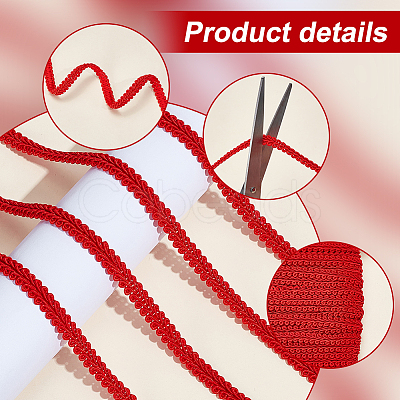 25M Polyester Braided Lace Trim OCOR-PH0003-87E-1