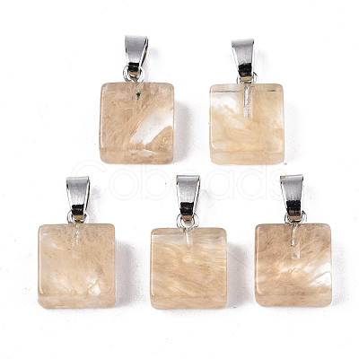 Watermelon Stone Glass Pendants G-T131-103-1