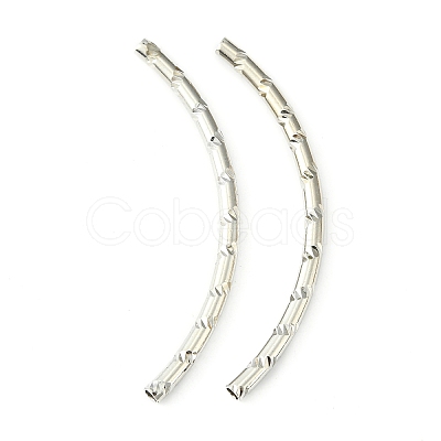 Brass Curved Tubes Beads KK-B793-N-1