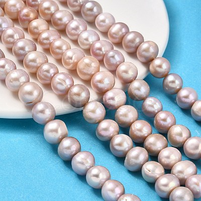 Natural Cultured Freshwater Pearl Beads Strands PEAR-I007-07U-01C-1