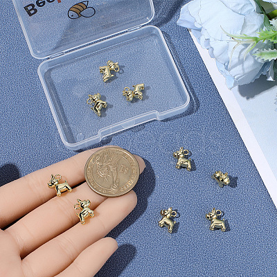 10Pcs Brass Charms KK-BBC0024-48-1