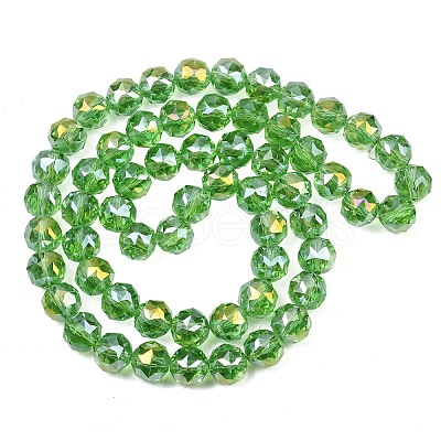 Transparent Electroplate Glass Beads Strands EGLA-N002-34C-B12-1