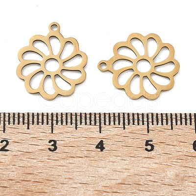 Hollow 201 Stainless Steel Pendants STAS-F337-10A-G-1