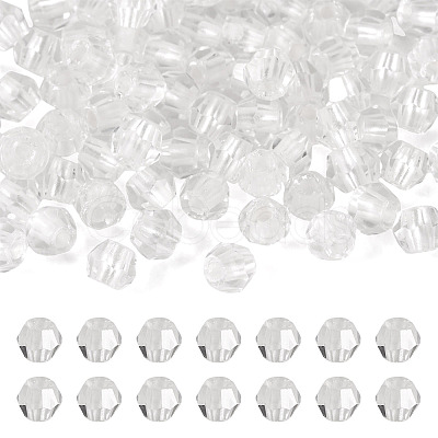 2Bags 200Pcs Transparent Glass Beads GLAA-TA0003-44A-1