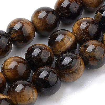 Natural Tiger Eye Beads Strands G-S259-21-12mm-1