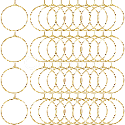 200Pcs Brass Wine Glass Charm Rings KK-SP0001-31A-G-1
