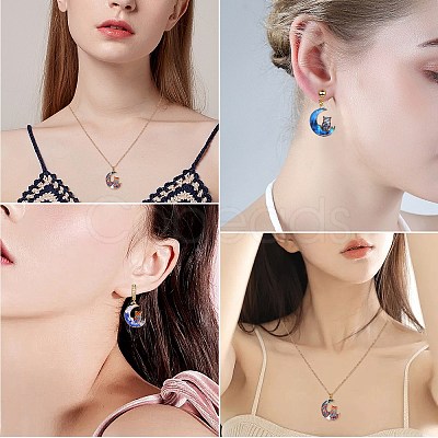 45Pcs 9 Colors Alloy Printed Pendants FIND-SZ0003-50-1