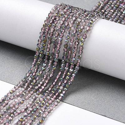 Transparent Electroplate Glass Beads Strands LS-GLAA-H021-01A-HP02-1