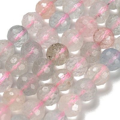 Natural Morganite Beads Strands G-H329-F01-6mm-AA-1