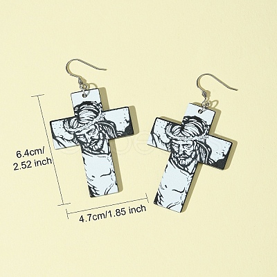 304 Stainless Steel Dangle Earrings EJEW-FS00010-1