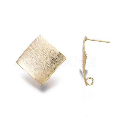 Brass Stud Earring Findings KK-N233-020-NF-1
